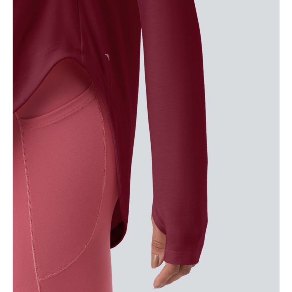 Halara Women's Off-Shoulder Burgundy Top, new - Picture 6 of 11